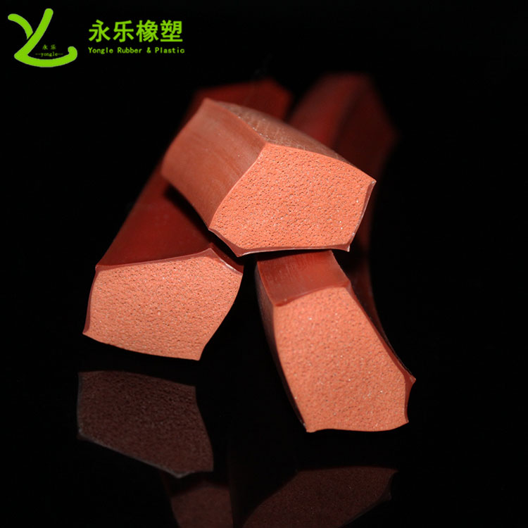 靜海擠出復(fù)合發(fā)泡硅膠條，耐高溫復(fù)合發(fā)泡硅膠條，耐老化復(fù)合發(fā)泡硅膠條