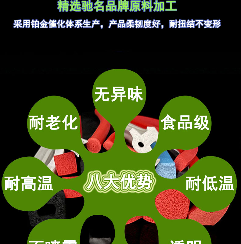 靜海細孔發(fā)泡硅膠條