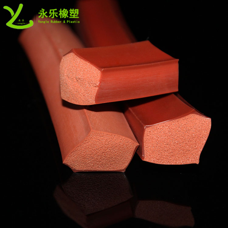 靜海擠出復(fù)合發(fā)泡硅膠條，耐高溫復(fù)合發(fā)泡硅膠條，耐老化復(fù)合發(fā)泡硅膠條